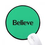 DIYthinker Believe Kelime İlham Verici Alıntı Sözler Yuvarlak Kaymaz Fare Altlıkları Siyah Başlıklı Kenarlar Oyun Ofis Hediyesi