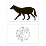 DIYthinker Black Wolf Animal Portrayal Yeni Yıl Kartı Anma Kutusuz Mesaj