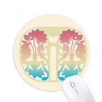 Dıythinker Boyama Renkli Sarı Çiçek Baskılı Yuvarlak Kaymaz Kauçuk Mouse Pad