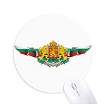 Dıythinker Bulgaristan Bayrağı Ulusal Amblem Baskılı Yuvarlak Kaymaz Kauçuk Mouse Pad