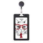 DIYthinker Bussiness Cat Head Protect Animal Pet Lover Geri Çekilebilir Rozet Makarası Kart Kılıfı