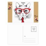 DIYthinker Bussiness Cat Head Protect Animal Pet Lover Noel Baba Hediye Kartpostal Teşekkür Kartı Gönderi 20 adet