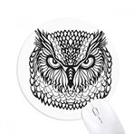 Dıythinker Büyük Gözler Baykuş Kuş Hayvan Portre Eskiz Baskılı Yuvarlak Kaymaz Kauçuk Mouse Pad