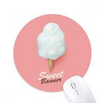 Dıythinker Büyük Krem Yumurta Konileri Dondurma Popsicles Baskılı Yuvarlak Kaymaz Kauçuk Mouse Pad
