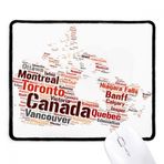 Dıythinker Cananda Haritası Şehir İsimleri ile Yer Simgeleri Kaymaz Mouse Pad