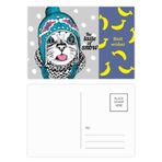 DIYthinker Cat Head The Taste of Snow Cat Protect Animal Pet Muz Kartpostal Seti Teşekkür Kartı Gönderi Tarafı 20 adet