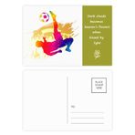 DIYthinker Cheered Futbolcu Bisiklet Tekme Şiir Kartpostal Seti Teşekkür Kartı Gönderi Tarafı 20 adet