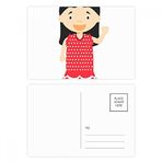 DIYthinker Çiçek Kırmızı Elbise İspanya Çizgi Film Kartpostal Seti Doğum Günü Teşekkür Kartı Gönderi Tarafı 20 adet 14,5 cm x 9,7 cm Çok Renkli