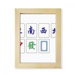 DIYthinker Çin Kültürü Mahjong Oyunu Masaüstü Ahşap Fotoğraf Çerçevesi Resim Sanatı Resim 15,44 x 20,62