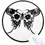 Dıythinker Çin Tarzı Kelebek Çiçek Kanatları Yuvarlak Kaymaz Mouse Pad