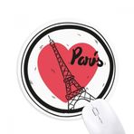 Dıythinker City Paris Fransa Eyfel Kulesi Aşk Baskılı Yuvarlak Kaymaz Kauçuk Mouse Pad