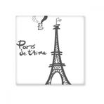 Dıythinker Çizgi Çizim Eyfel Kulesi Silüeti Fransa Paris 20x20 cm Seramik Karo