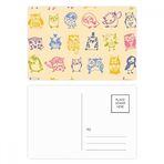 DIYthinker Çizgi Film Renkli Kuşlar Hayvan Hayvan Hayvan Sevgili Kartpostal Seti Doğum Günü Teşekkür Kartı Gönderi Tarafı 20 adet 14,5 cm x 9,7 cm Çok Renkli