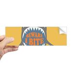 Dıythinker Dikdörtgen Beware I Bite Shark Illustrat Dizüstü Bilgisayar Pencere Çıkartması