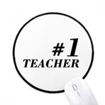 DIYthinker-DIYThinker Number.1 Öğretmen Öğrenci Alıntı Yuvarlak Kaymaz Mousepads Siyah Titched Kenarları Oyun Ofis Hediye