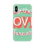 DIYthinker-DIYThinker Together Love Forever Sevgililer Günü Apple iPhone X Telefon Kılıfı Esnek TPU Yumuşak İnce Şeffaf Kapak Hediye