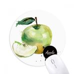 Dıythinker Elma Suluboya Meyve Lezzetli Sağlık Baskılı Yuvarlak Kaymaz Kauçuk Mouse Pad