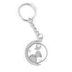 Diythinker Erkek Çizgi Film Kuş Kafesi Çimen Kuzey Desenli Döndürülebilir Çok Renkli 3x9 cm Anahtarlık