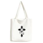 DIYthinker Erkek Din Hıristiyanlık İnanç Kilisesi Kutsal Haç Afiş Kültür Tasarım Sanat İllüstrasyon Desen Moda Tasarım Kanvas Çanta Environ Tally Tote Büyük Kapasiteli Alışveriş Çantaları, Siyah, One Size,