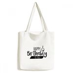 DIYthinker Erkek Doğum Günü Pastası Alıntı Stil Tote Kanvas Çanta Alışveriş El Çantası El İşi Yıkanabilir 33 cm x 40 cm (13 inç x 16 inç) Çok Renkli
