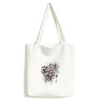 DIYthinker Erkek Grafiti Sokak Kültürü Siyah Korsan Dümen Kafatası Amerikan Tasarım Sanat İllüstrasyon Desen Moda Tasarım Kanvas Çanta Environ Tally Tote Büyük Kapasiteli Alışveriş Çantaları, Kırmızı, One Size,