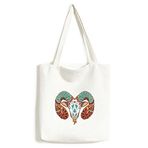DIYthinker Erkek İşaret Koç Burçları Zodyak Simgesi İllüstrasyon Desen Moda Tasarım Kanvas Çanta Environ Tally Tote Büyük Kapasiteli Alışveriş Çantaları, çoklu, One Size,