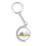 Diythinker Erkek İtalya Roma Manzara Ulusal Simge Döndürülebilir Çok Renkli 3x9 cm Anahtarlık