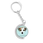 Diythinker Erkek Jack Russell Terrier Köpek Evcil Hayvan Döndürülebilir Çok Renkli 3x9 cm Anahtarlık