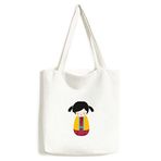DIYthinker Erkek Japon Kültürü Sevimli Kız Sarı Kimono Yapraklar Oyuncak Bebek Sanat İllüstrasyon Desen Şık Tasarım Kanvas Çanta Environ Tally Tote Büyük Kapasiteli Alışveriş Çantaları, Kırmızı, One Size,