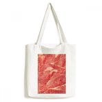 DIYthinker Erkek Kuzu Ruloları Ham Et Gıda Dokusu Çevre Dostu Bez Kanvas Çanta Alışveriş El Çantası El Yapımı Yıkanabilir 33 cm x 40 cm (13 inç x 16 inç) Çok Renkli
