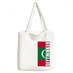 DIYthinker Erkek Maldivler Ulusal Bayrak Asya Ülke Tote Kanvas Çanta Alışveriş El Çantası El İşi Yıkanabilir 33 cm x 40 cm (13 inç x 16 inç) Çok Renkli