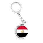 Diythinker Erkek Mısır Ulusal Bayrağı Afrika Ülke Döndürülebilir Çok Renkli 3x9 cm Anahtarlık