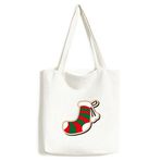 DIYthinker Erkek Noel Çorabı Çizgi Film Festival İllüstrasyon Desen Şık Tasarım Kanvas Çanta Environ Tally Tote Büyük Kapasiteli Alışveriş Çantaları, çoklu, One Size,