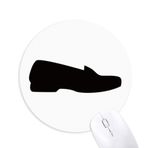 DIYthinker Erkek Siyah Deri Ayakkabı Siluet Desenli Yuvarlak Kaymaz Kauçuk Fare Altlığı Oyun Ofis Mouse Pad Hediye
