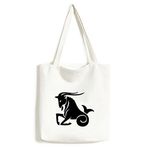 DIYthinker Erkek Takım Yıldızı Oğlak Burcu Sembol İşareti Silüet İllüstrasyon Desen Moda Tasarım Kanvas Çanta Environ Tally Tote Büyük Kapasiteli Alışveriş Çantaları, çoklu, One Size,