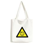 DIYthinker Erkek Uyarı Sembolü Siyah Çocuk Korumalı Üçgen İşaret İşareti Logo Bildirimleri Şık Tasarım Kanvas Çanta Environ Tally Tote Büyük Kapasiteli Alışveriş Çantaları, Sarı, One Size,