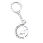 Diythinker Erkek Yaprak Ateş Balonu Şapka Kamera Suluboya Boyama Döndürülebilir Çok Renkli 3x9 cm Anahtarlık
