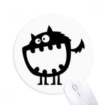 Dıythinker Evren ve Uzaylı Büyük Ağızlı Canavar Baskılı Yuvarlak Kaymaz Kauçuk Mouse Pad