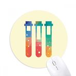 Dıythinker Farklı Sıvılar Test Tüpleri Kimya Baskılı Yuvarlak Kaymaz Kauçuk Mouse Pad