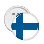 DIYthinker Finlandiya ulusal bayrak Europa Country Symbol Mark Muster yuvarlak pin Badge Button 5 x S