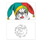 DIYthinker Foolscap I'm Fine Cat Protect Animal Yeni Yıl Kartı Anma Kutsal Mesaj