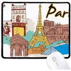 Dıythinker Fransa Paris Eyfel Kulesi Suluboya Kaymaz Mouse Pad