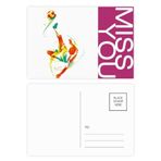 DIYthinker Futbolcu Bisiklet Tekme Deseni Miss Kartpostal Seti Teşekkür Kartı Gönderi Tarafı 20 adet
