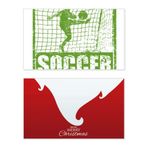 DIYthinker Futbolcu Puanı Gol Futbol Tatili Mutlu Noeller Kartı Noel Vintage Mesaj