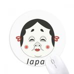 Dıythinker Geleneksel Japon Komik Kadın Maskesi Baskılı Yuvarlak Kaymaz Kauçuk Mouse Pad