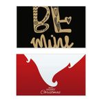 DIYthinker Gold Be Mine Alıntı El Yazısı Tatil Mutlu Noeller Kartı Noel Vintage Mesaj