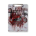 DIYthinker Graffiti Street Culture Kanlı İskelet Motor Pano Klasör Yazma Pedi Destek Plakası A4