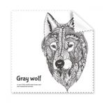 DIYthinker Gray Wolf Friend Company Gentleman Gözlük Temizleme Bezi Telefon Ekran Temizleyici 5 adet Hediye