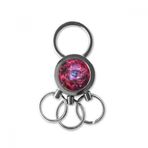 Dıythinker Gül Kırmızı Monoceros Rozet Nebula İllüstrasyon Desen Metal Anahtarlık Halka Araba Anahtarlık Biblo Anahtarlık Yenilik Ürün En İyi Tılsımsi 7 x 2,8 cm, Resim için 2,1 cm Çap Çok Renkli