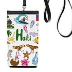 Dıythinker Haiti Manzara Gümrük Simgesi Hayvanlar Ulusal Bayrak Konut Diyet İllüstrasyon Desen Askılı Çanta